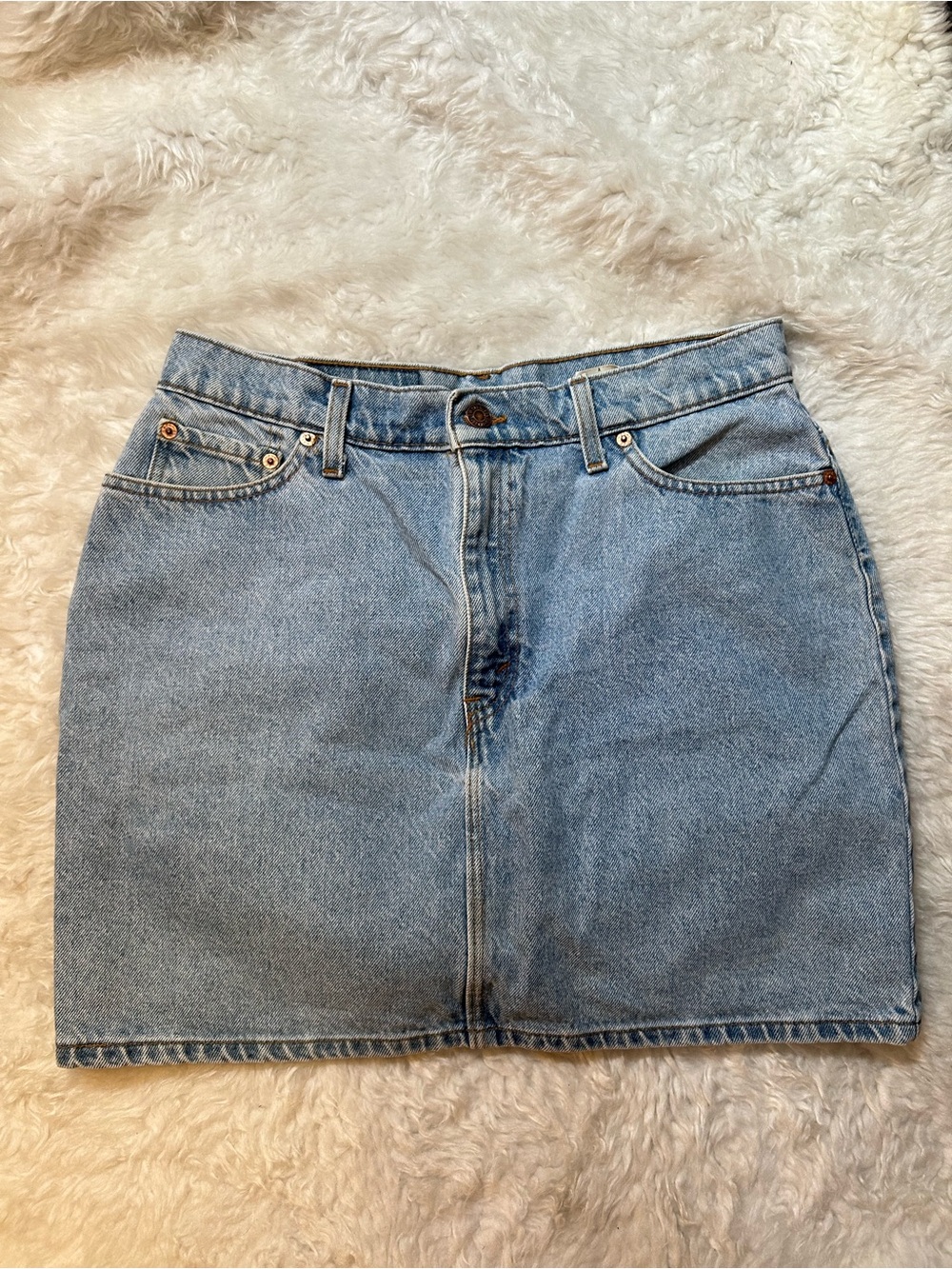 Levi's Light Blue Denim Mini Skirt